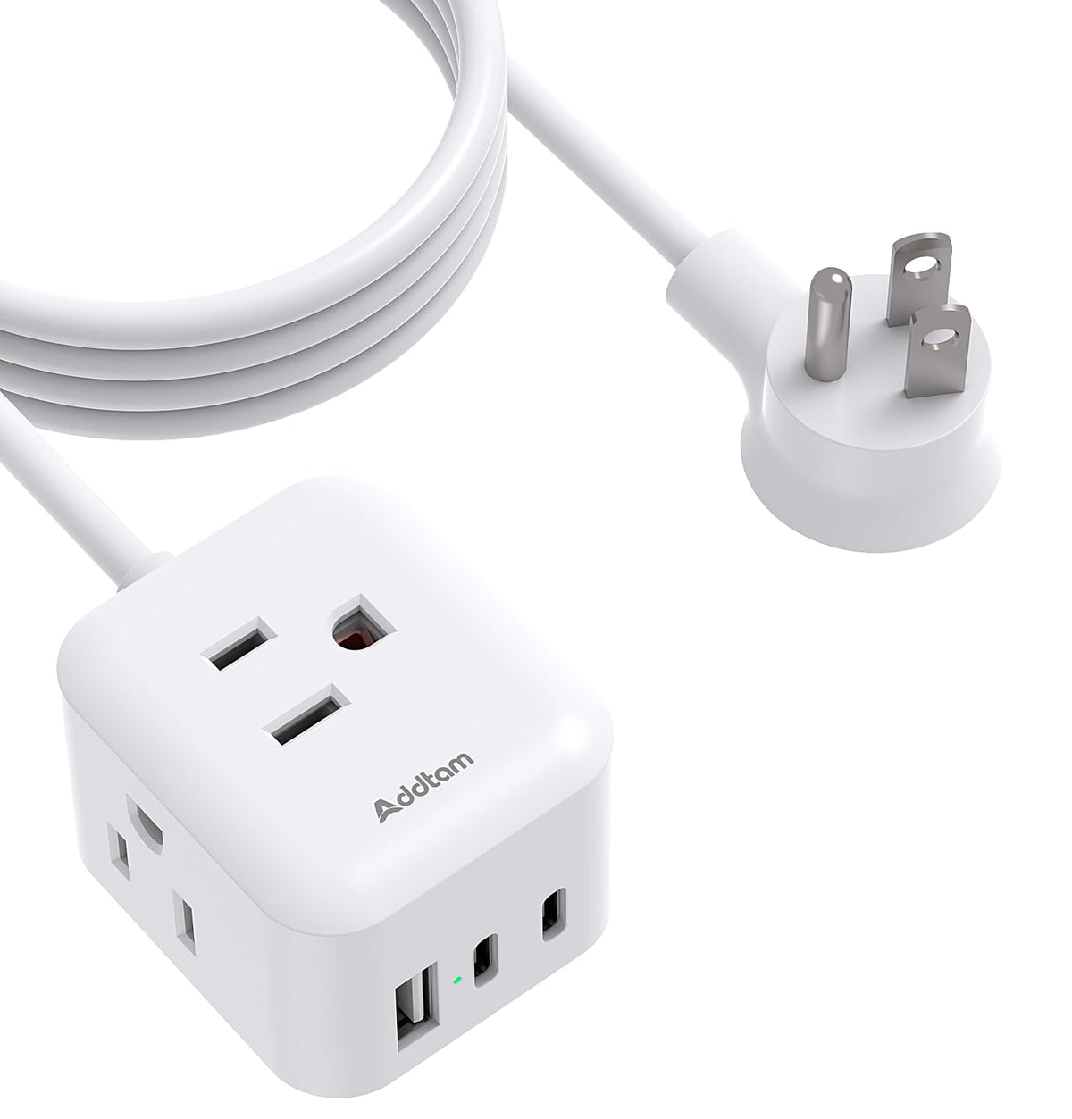 Cruise Essentials, 5 Ft Small Power Strip With 3 Outlets And 3 Usb Ports(2 Usb C), Extension Cord Mini Charging Station, Non Sur