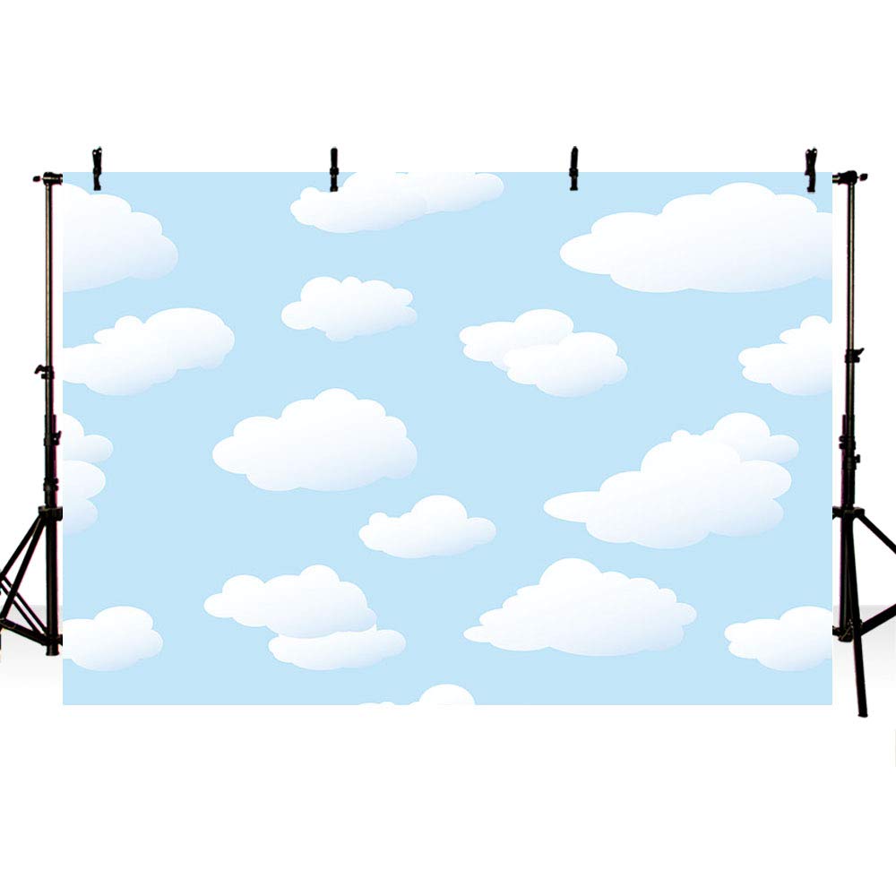 Mehofoto Blue Sky And White Cloud Photo Studio Backdrop Props Kids Birthday Party Decorations Boy Baby Shower Photography Backgr