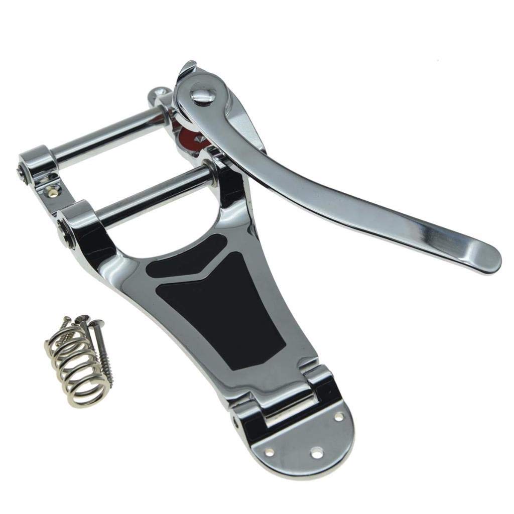 Dopro Chrome Guitar Vibrato Tremolo Bridge Tailpiece For Arch Top Jazz Les Paul Guitar