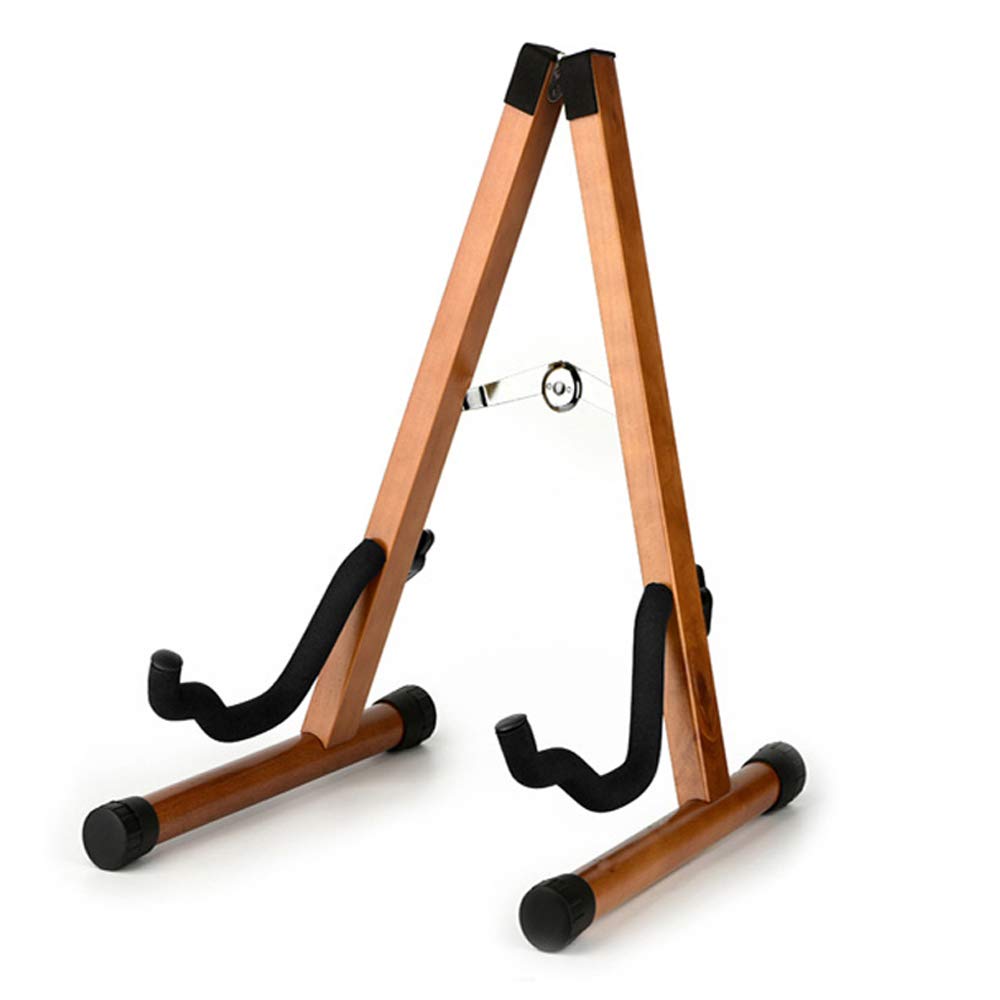 Koldot Wooden Guitar Stand for Acoustic Electric Bass Classical Guitar Banjo Ukulele Portable Folding A-Frame Travel Guitar Stan