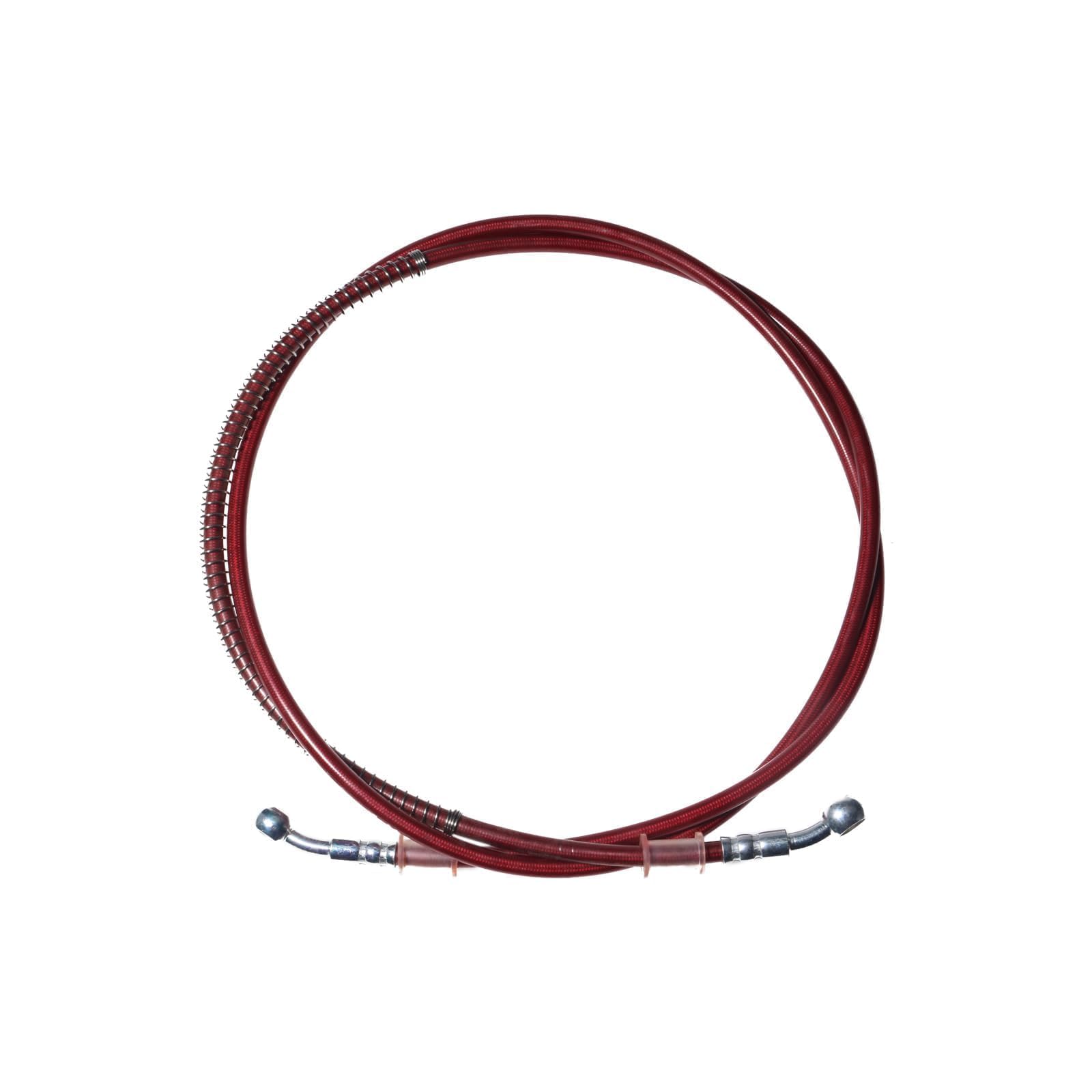 Pro Bat 86'' Braided Hydraulic Brake Hose Line Pipeline For Chinese Gy6 Scooter Atv Dirt Bike Go Kart 10Mm Banjo Ends Red