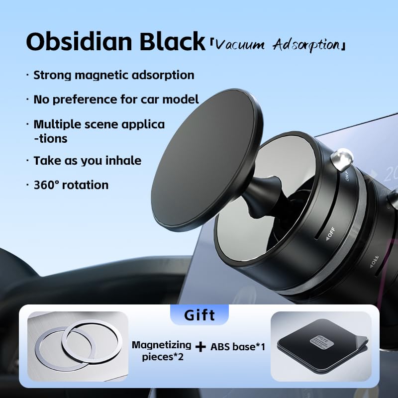Mayten Vacuum Magnetic Phone Stand - 360Adjustable Car Phone Holder For Magsafe With Strong Suction & N54 Magnet, Phone Mount Co