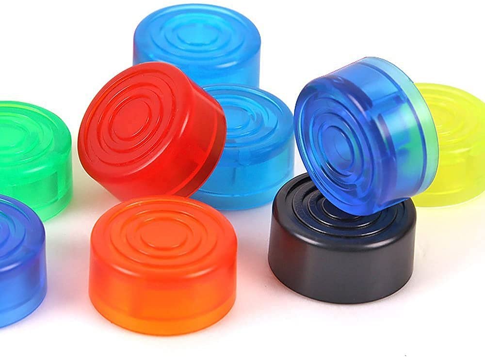 Jiayouy Guitar Effect Pedal Footswitch Toppers Foot Nail Cap Protection Cap For Guitar Effect Pedal Protection Cap Colorful 20Pc