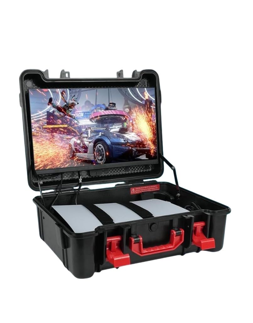 ARMORR GAMERSBOX Portable Gaming Monitor - 21.5 FHD IPS Display (max. 75Hz, FreeSync), Tough IP65 Hard Shell Case, Compatible wi