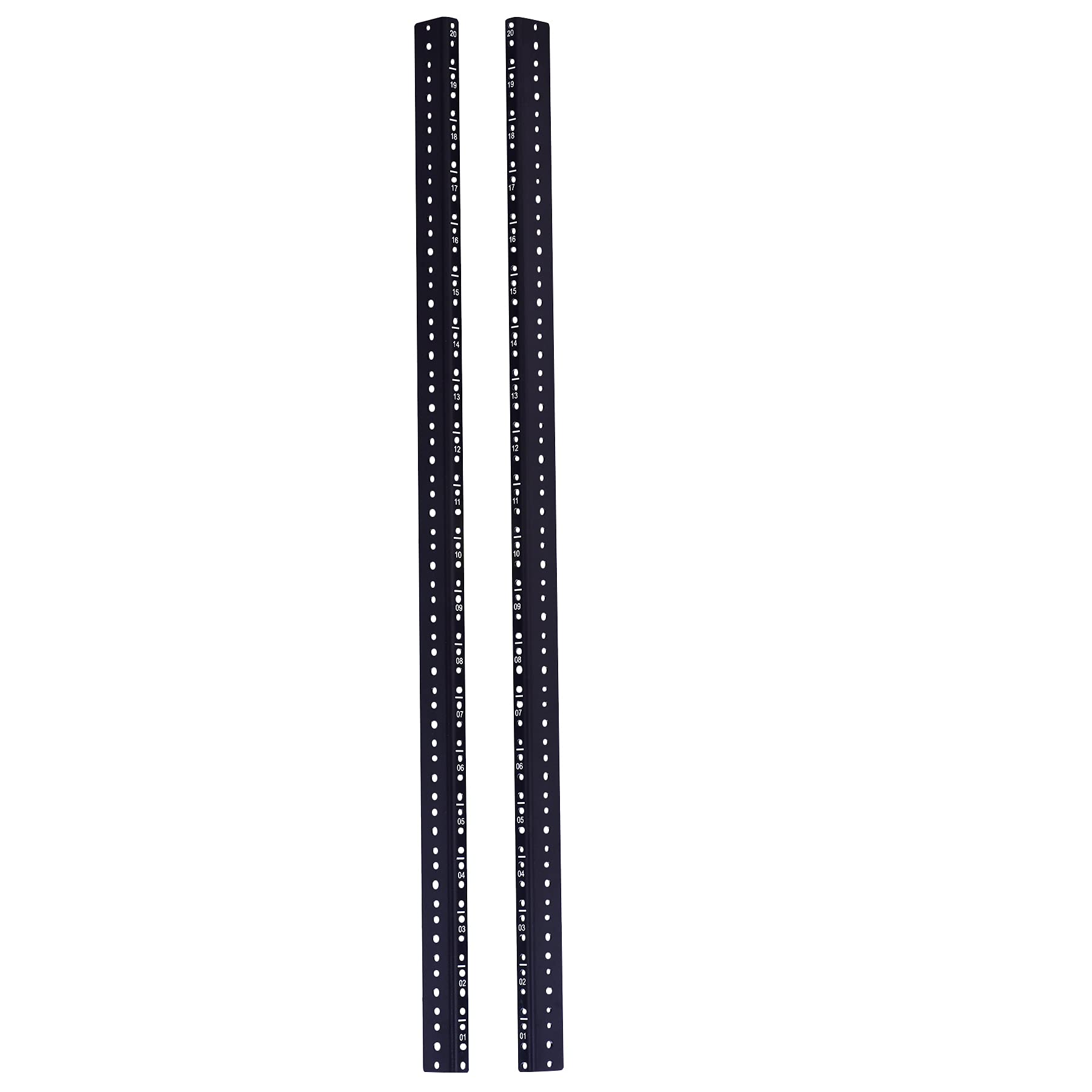 Rackpath 20U Vertical Server Rack Rail Pair Kit, Diy Rack Build, 12-24 Screws X80