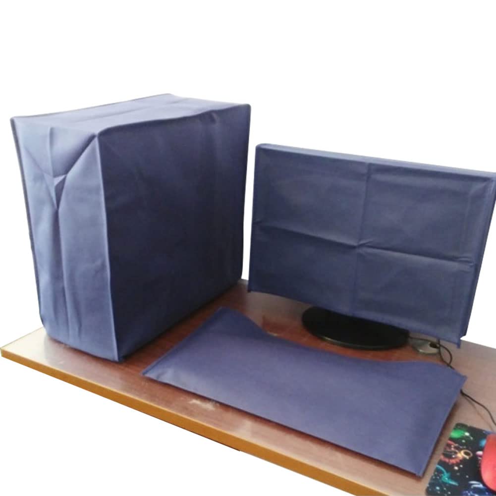 3Pcs Computer Dust Cover Set Monitor + Keyboard+ Computer Host Pc Dust Proof Computer Covers Case Computer Dust Cover For Deskto