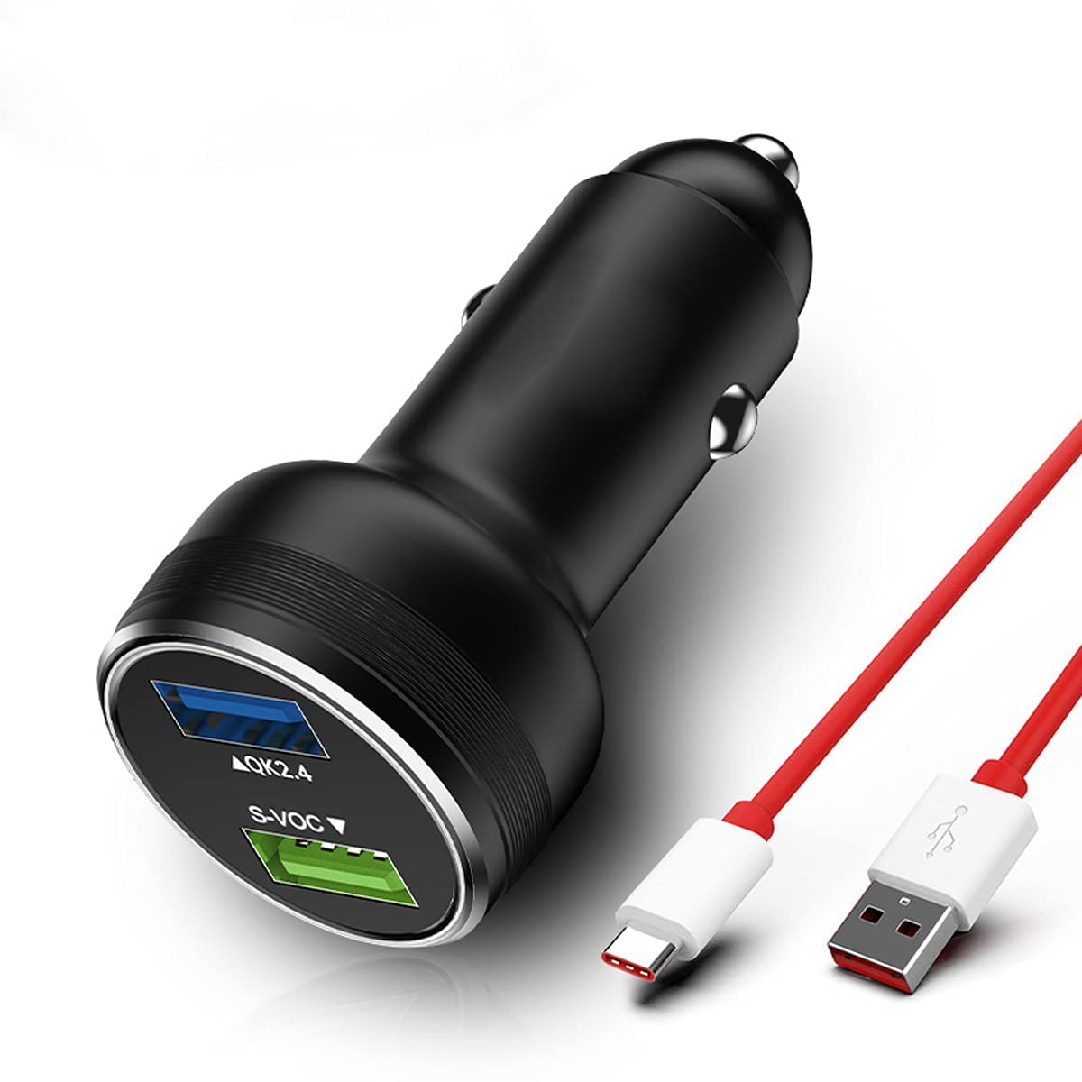 Warp Charge 30W 65W Car Charger Supervooc For Oneplus 12 12R 11 10 9 Pro Open 9R 8T 10T 8 7T Nord N20 N300 N10 N100 N200 N30 Se 5G Dash Charge Car Fast Charging One Plus 7 6T 6 Black