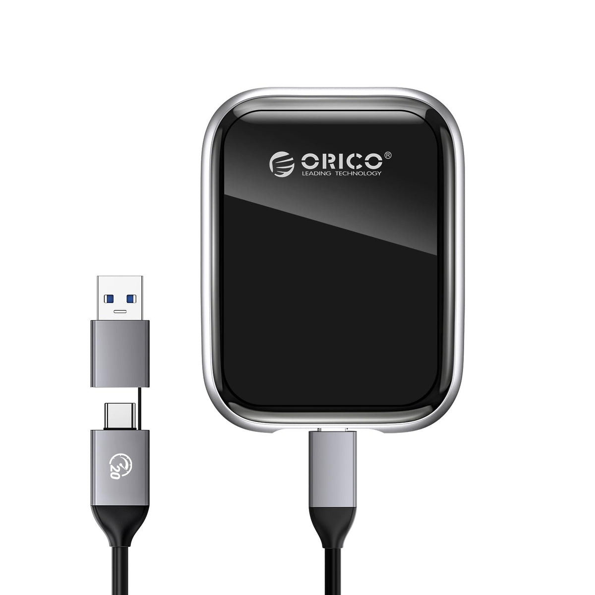 ORICO 1TB Portable SSD Up to 2000MB/s External Solid State Drive, USB 3.2 Gen 2x2 20Gbps with 2 in 1 USB C Cable, Compatibility with MacBook, iPad, iPhone 15, PSSD   A20