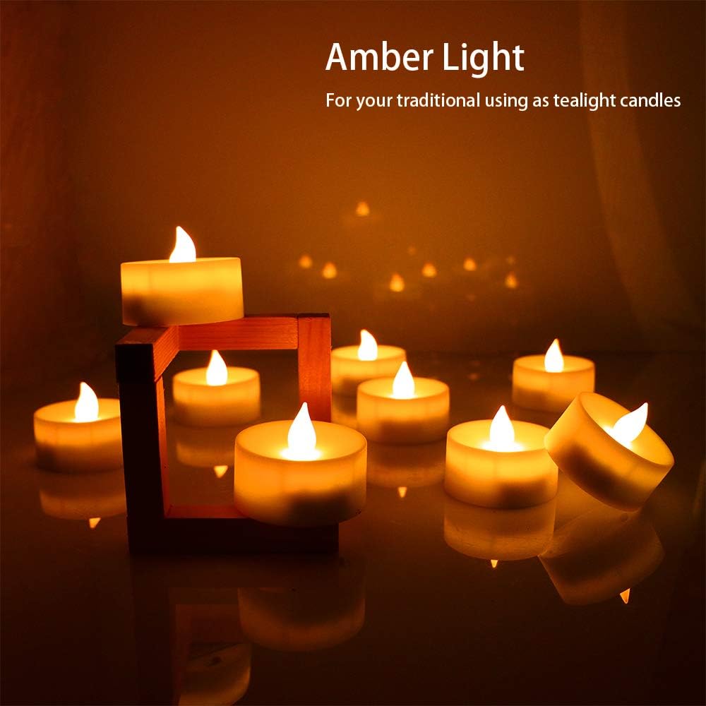 2.2'' Flameless Tea Light, Colorful Christmas Flickering Candles With Remote, Battery Operated Led Candles, Electric Candles For