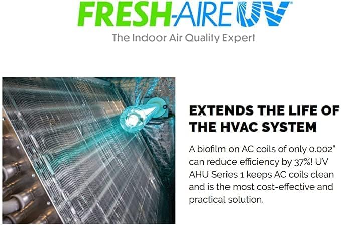 Fresh-Aire UV 24V UV Light HVAC Air Purification System, Quartz Glass, Model TUV-BTER, Includes 1-Year UVC Lamp