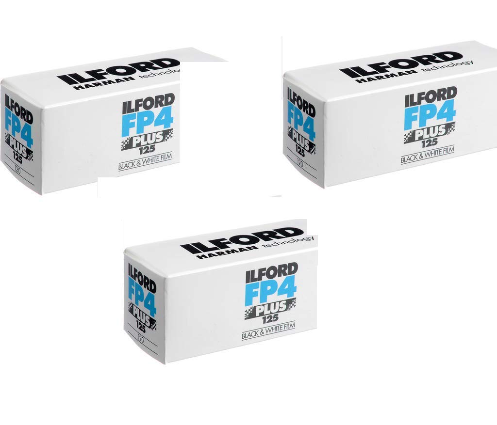 3 X Ilford Fp4 Plus, Black And White Print Film, 120 (6 Cm), Iso 125 (1678169)