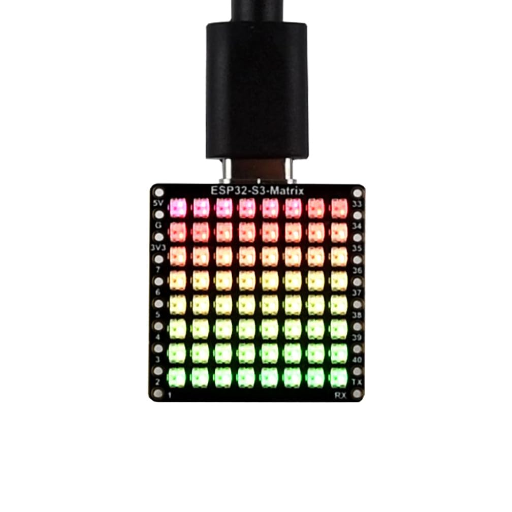 Waveshare Esp32 S3 Matrix Development Board, Onboard 8  8 Rgb Led Matrix And Qmi8658C Attitude Sensor, Supports Wi Fi And Blueto