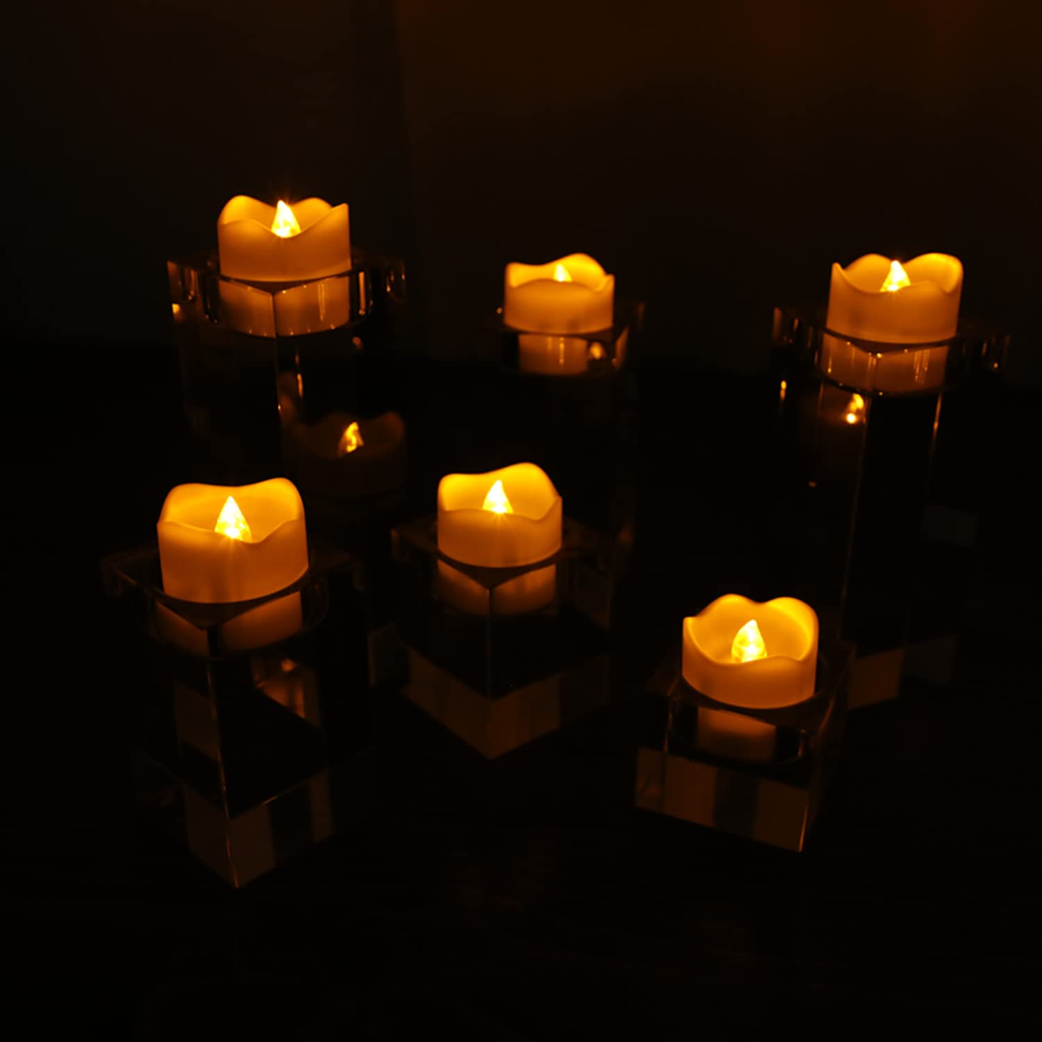 Wilrigir Flameless Votive Candles With Remote Control,Cr2450 Battery Operated Tea Light With Timer,Warm Yellow Led Candles For C