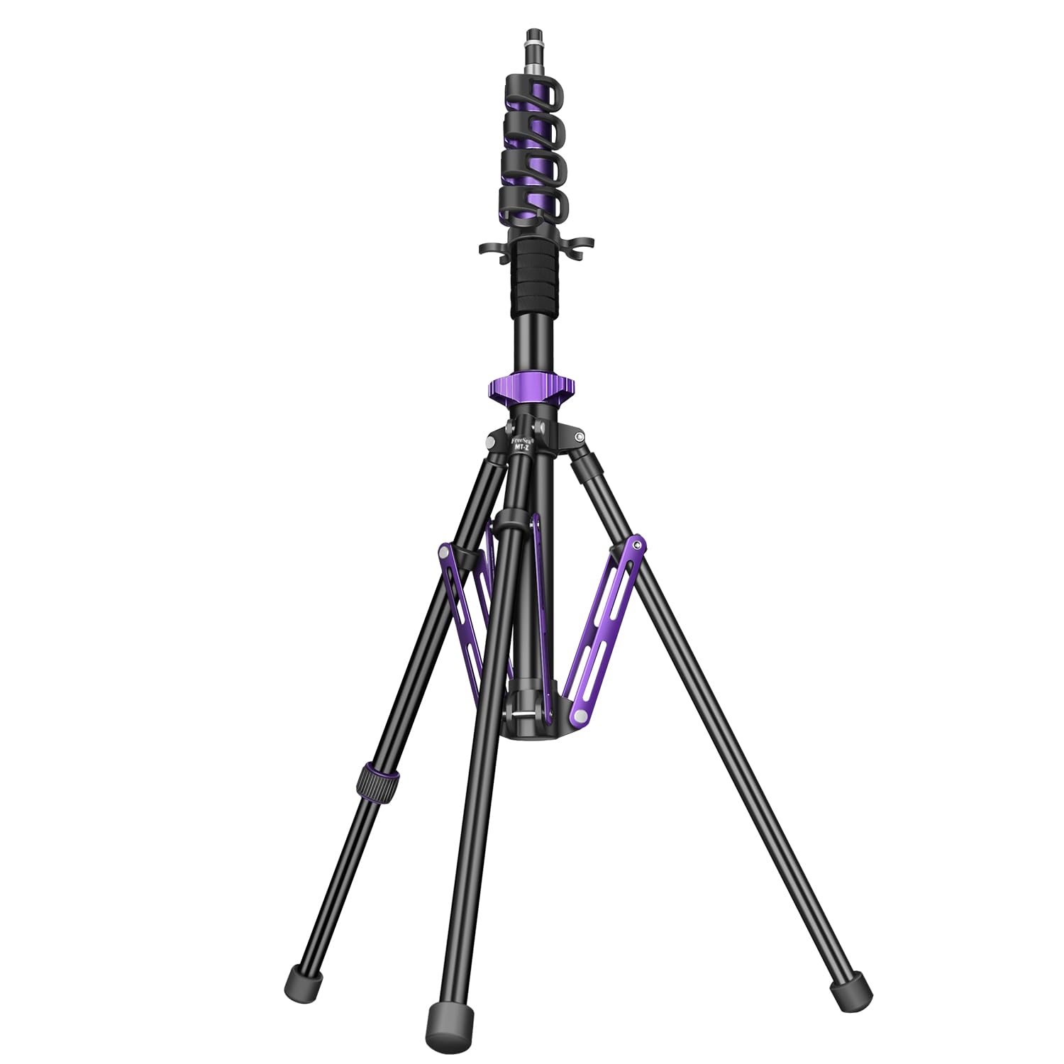 FreeSea 6.9ft/2.1m Aluminum Light Stand, 4.4lbs Load, Travel Tripod with 20 Folded Size, Professional Studio Light Stand, Quick 