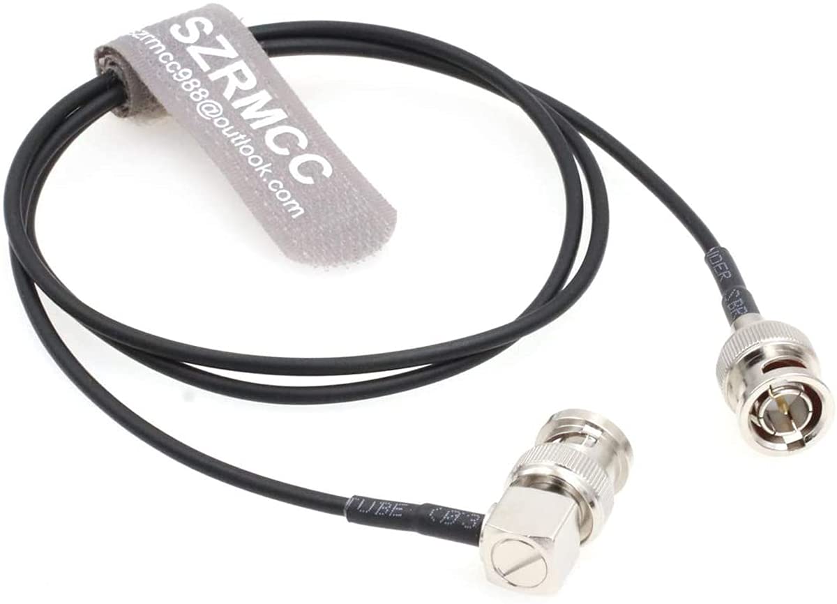 Szrmcc Sdi Cable Bnc To Bnc Right Angle 3G Hd Sdi Cable Rg174 75Ohm Thin Flex Coaxial Video Cable For Sony Fs5 Fx6 Atomos Shogun