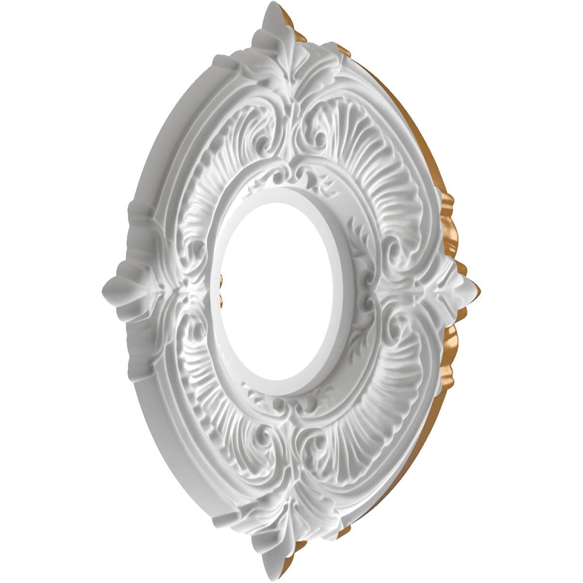 Ekena Millwork Cmp10Atdvg Attica Thermoformed Pvc Ceiling Medallion (Fits Canopies Up To 4 1/8), 10Od X 3 1/2Id X 3/4P, Universa