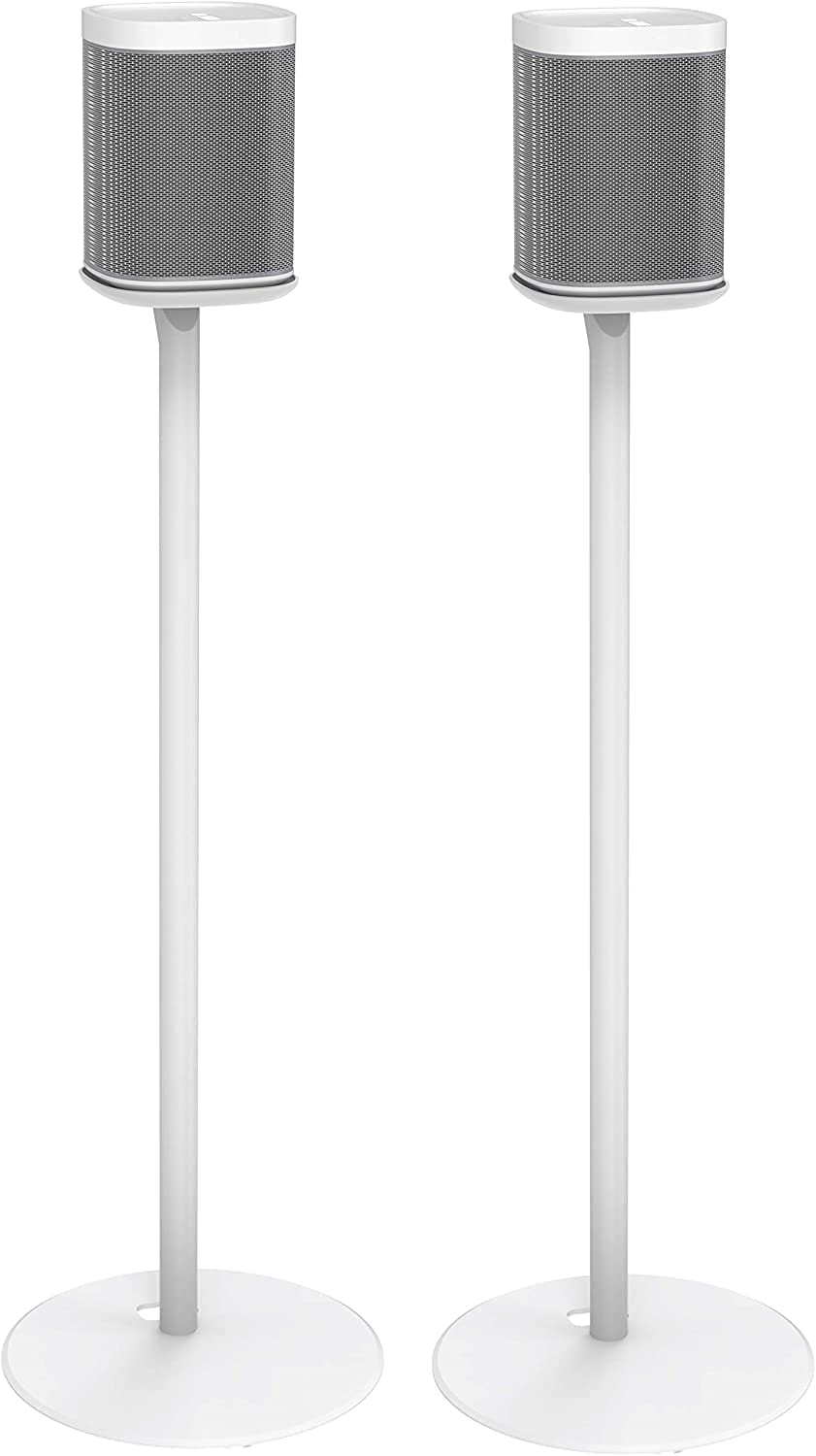 Ynvision.Design Fixed Height Floor Stands Compatible With Sonos One, One Sl, And Play:1 Speaker | 2 Pack | Yn One Pair (White)