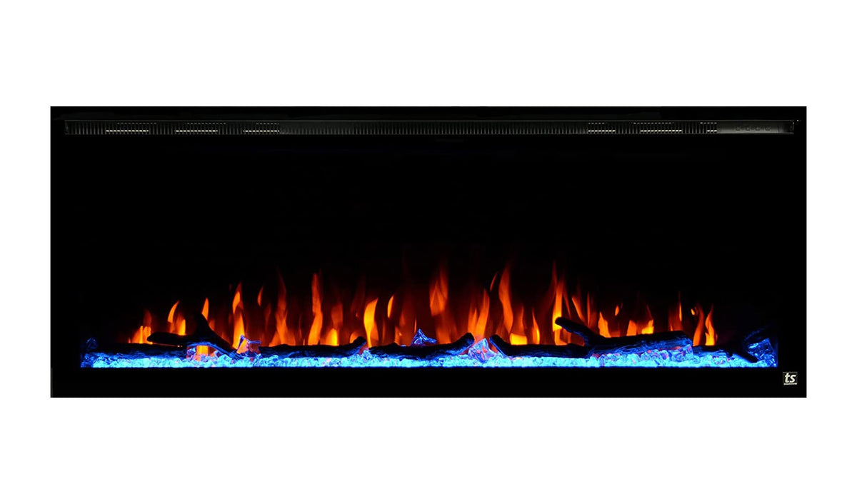 Touchstone Sideline Elite Smart 50    Wifi Enabled Electric Fireplace   In Wall Recessed   60 Color Combinations   1500/750 Watt