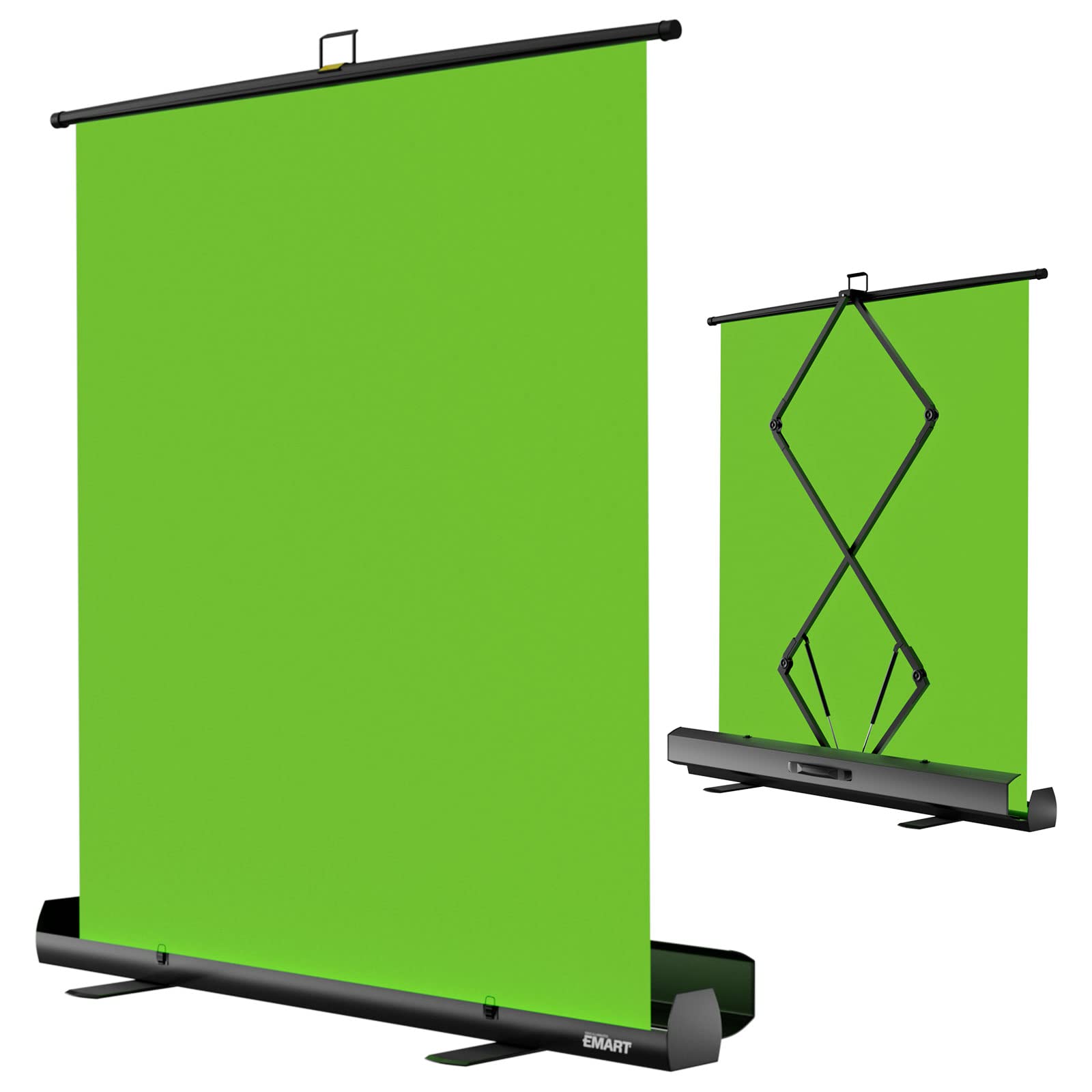 Emart Upgrade Green Screen, 61X72In Collapsible Chroma Key Panel For Background Removal, Portable & Retractable Wrinkle Resistant Backdrop With Stand For Streaming, Photographic Studio, Tiktok