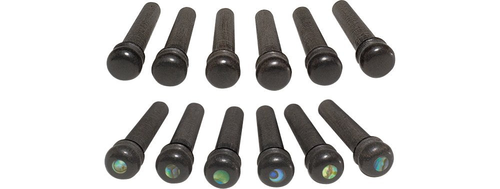 Taylor Ebony Bridge Pins with Abalone Dots