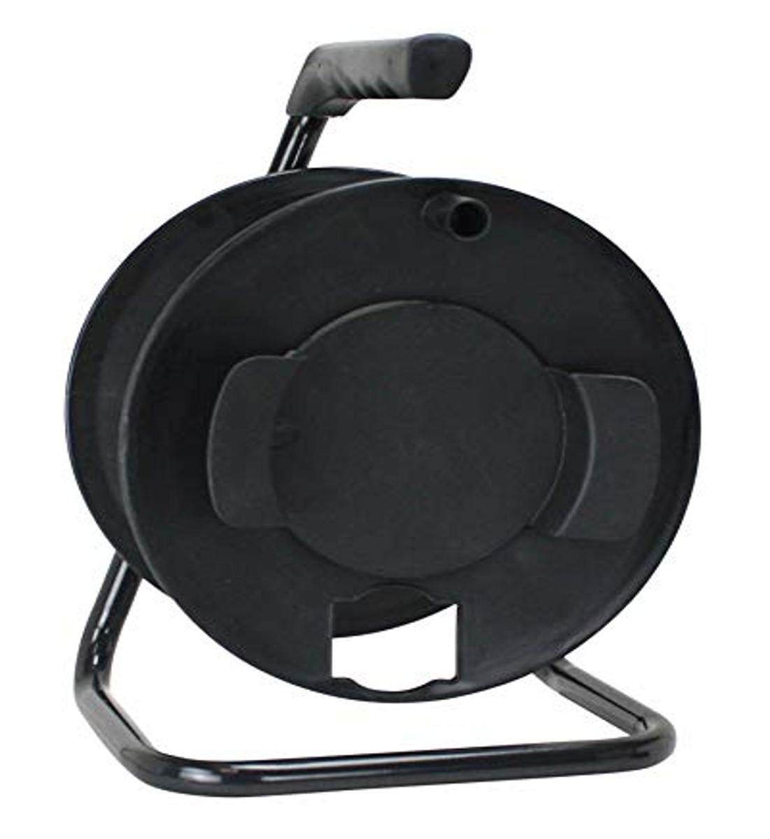 Prime Cr003000 Portable Cord Reel With Metal Stand, Black, Holds 100 Ft Of Cord