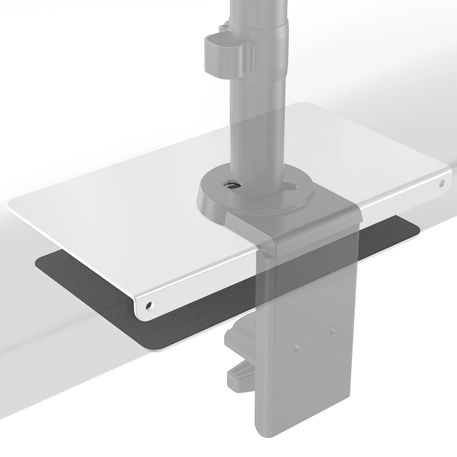 WALI Computer Monitor Arm Clamp, C Bracket Clamp, Steel Reinforcement, for Most Monitor Mount Stand Grommet C Clamp Installation (CGRP W), White