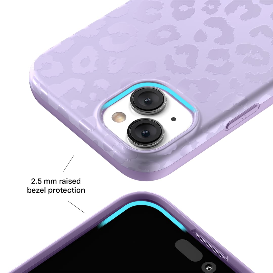 Velvet Caviar For Iphone 15 Case Purple Leopard   Compatible With Magsafe [8Ft Drop Tested]