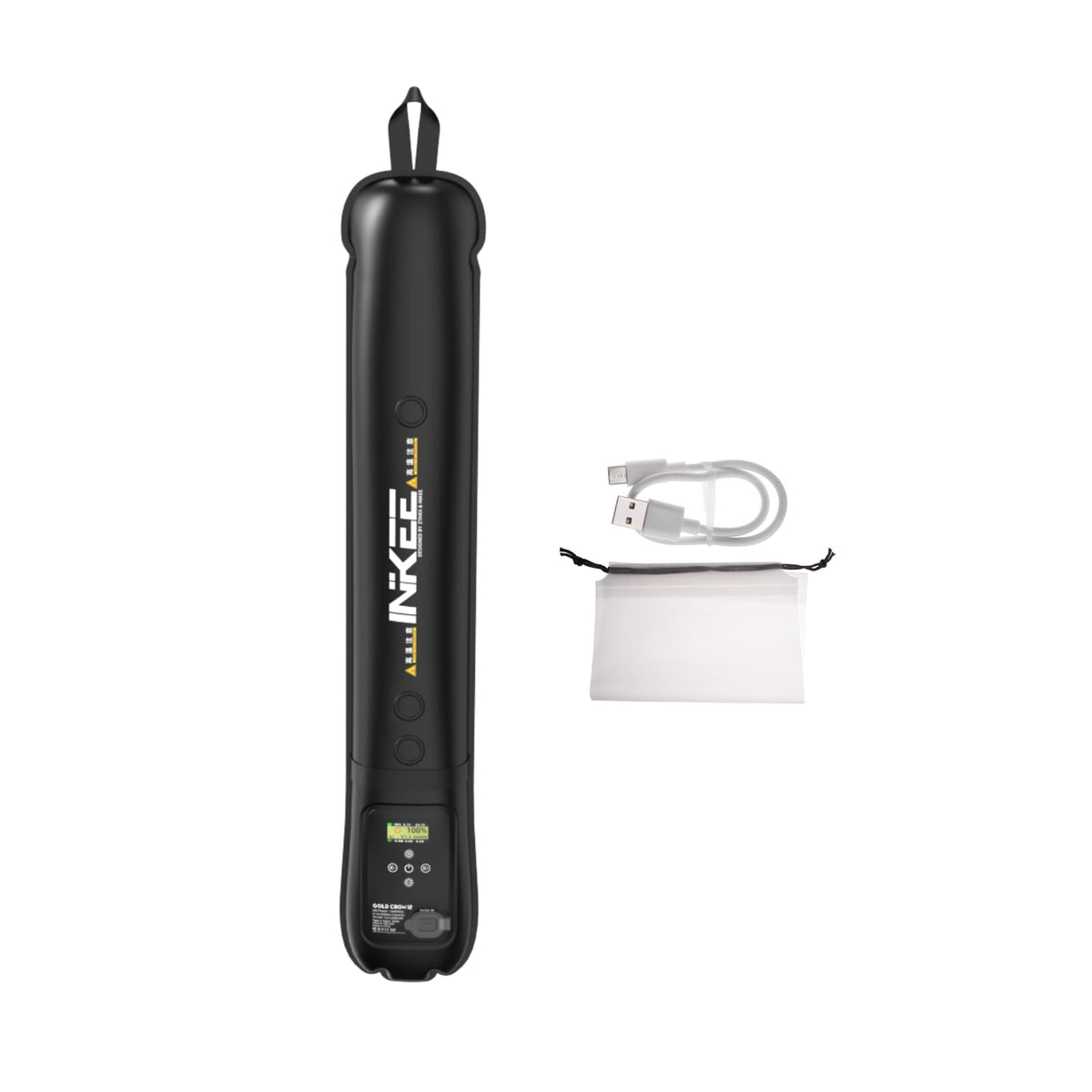 Inkee 12W Bi Color Inflatable Led Tube Light Gc12,Handheld 2700K 6500K Led Video Light Wand With 18.5Wh Lithium Battery For Vide