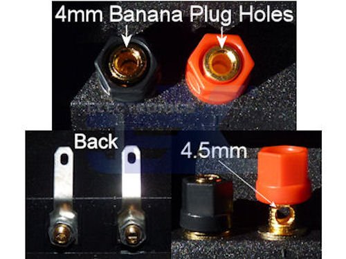 Jex Electronics Square Recessed Speaker 2X Terminal Binding Post Plate For Sub Woofer