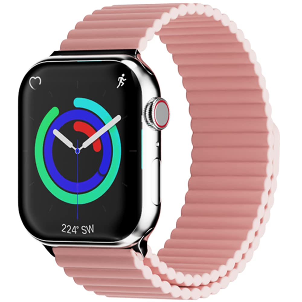 Heike Sport Bands Compatible With Apple Watch Ultra Bands 49Mm 45Mm 44Mm 42Mm 41Mm 40Mm 38Mm,Magnetic Soft Silicone Waterproof S