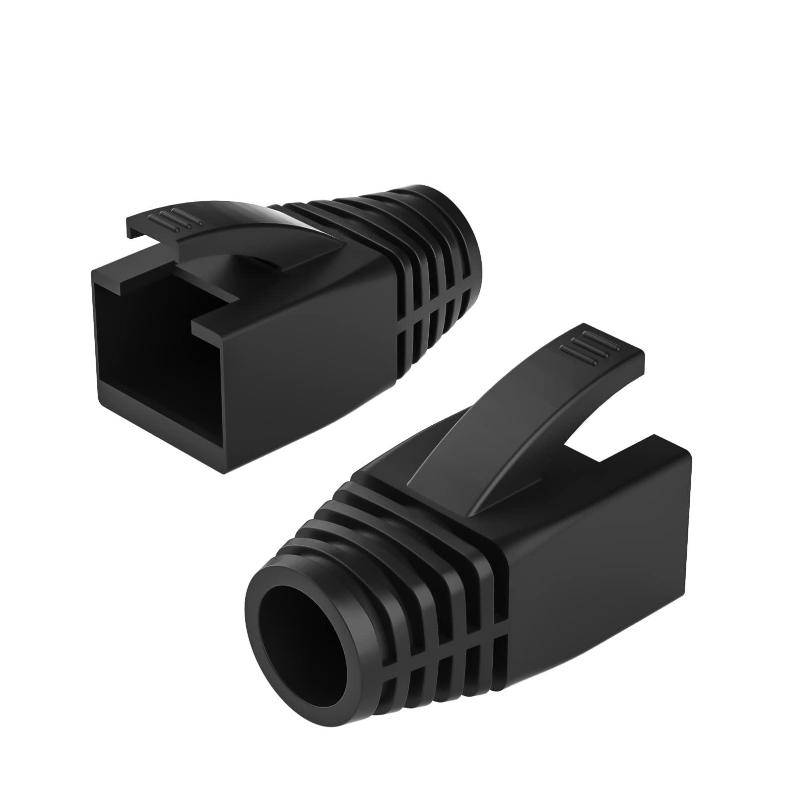 Jodroad 100Pack Rj45 Boot Cover, Cat5 Cat6 Cat6A Ethernet Network Cable Strain Relief Boot, Fits Overall Jacket Diameter 5.5 6.5