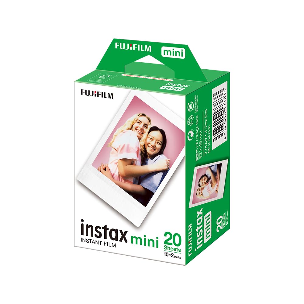 Fujifilm Instax Mini Instant Film Twin Pack (White)   International Version