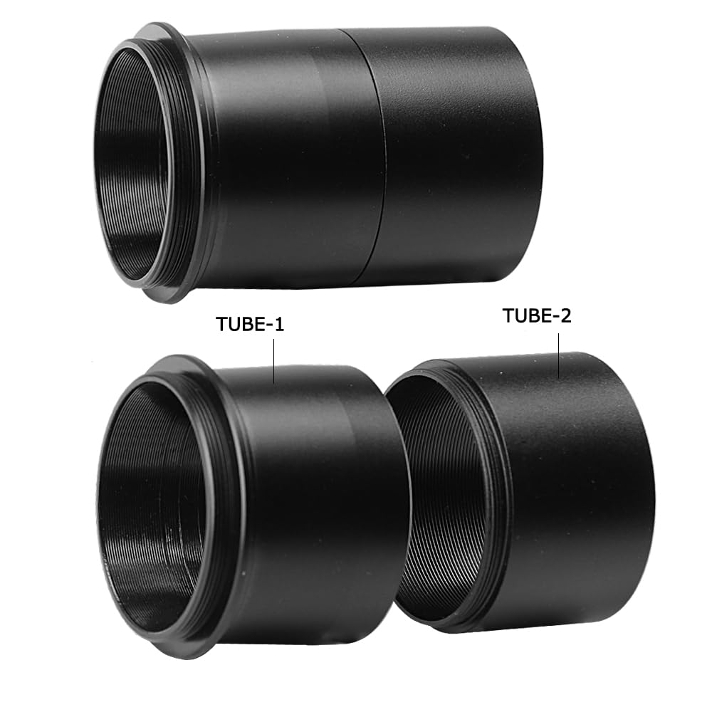 Starboosa 2 Inch Telescope Photo Adapter Extension Tube Kit   Dual 30Mm Extenders With M48X0.75 Threads For Cameras & Eyepieces   Perfect For Astrophotography