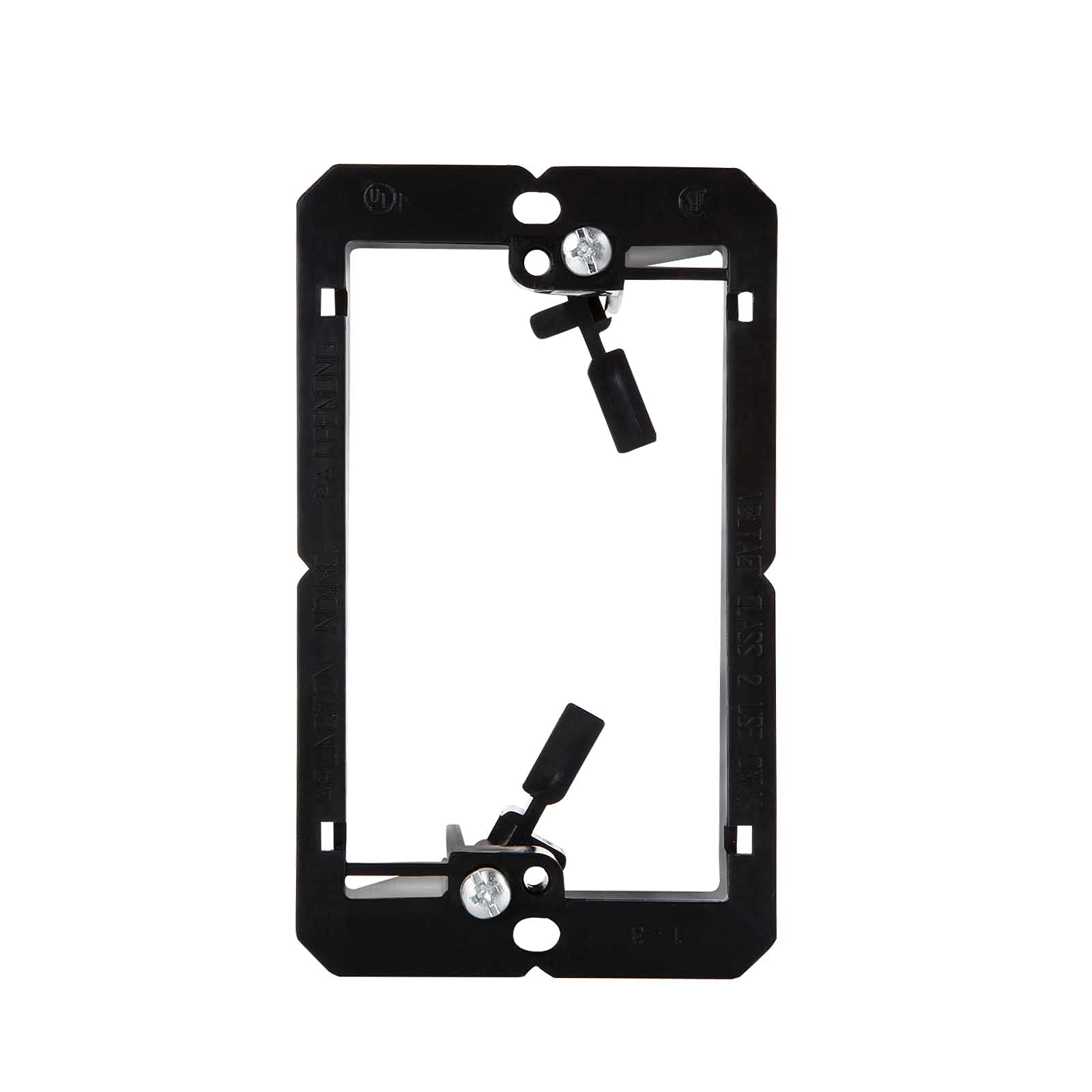 EOEXN 20 Pack Single Gang Low Voltage Flush Mounting Bracket ABS Black