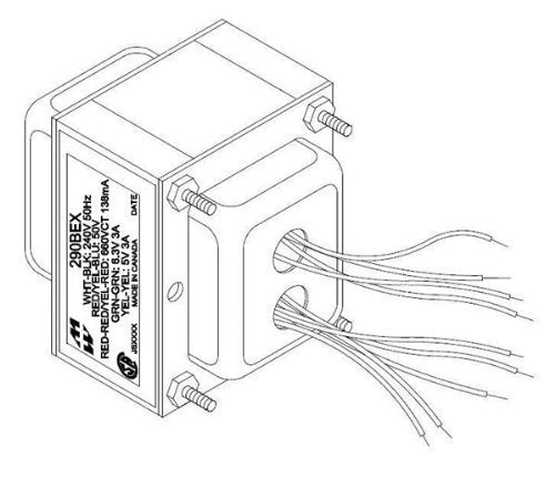 Hammond Manufacturing 290Bex 325 0 325,5V@3A, 6.3Vct@3A