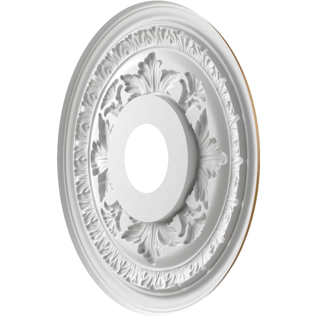Ekena Millwork Cmp16Bacgh Baltimore Thermoformed Pvc Ceiling Medallion (Fits Canopies Up To 6 1/2), 16Od X 3 1/2Id X 1P, Metalli