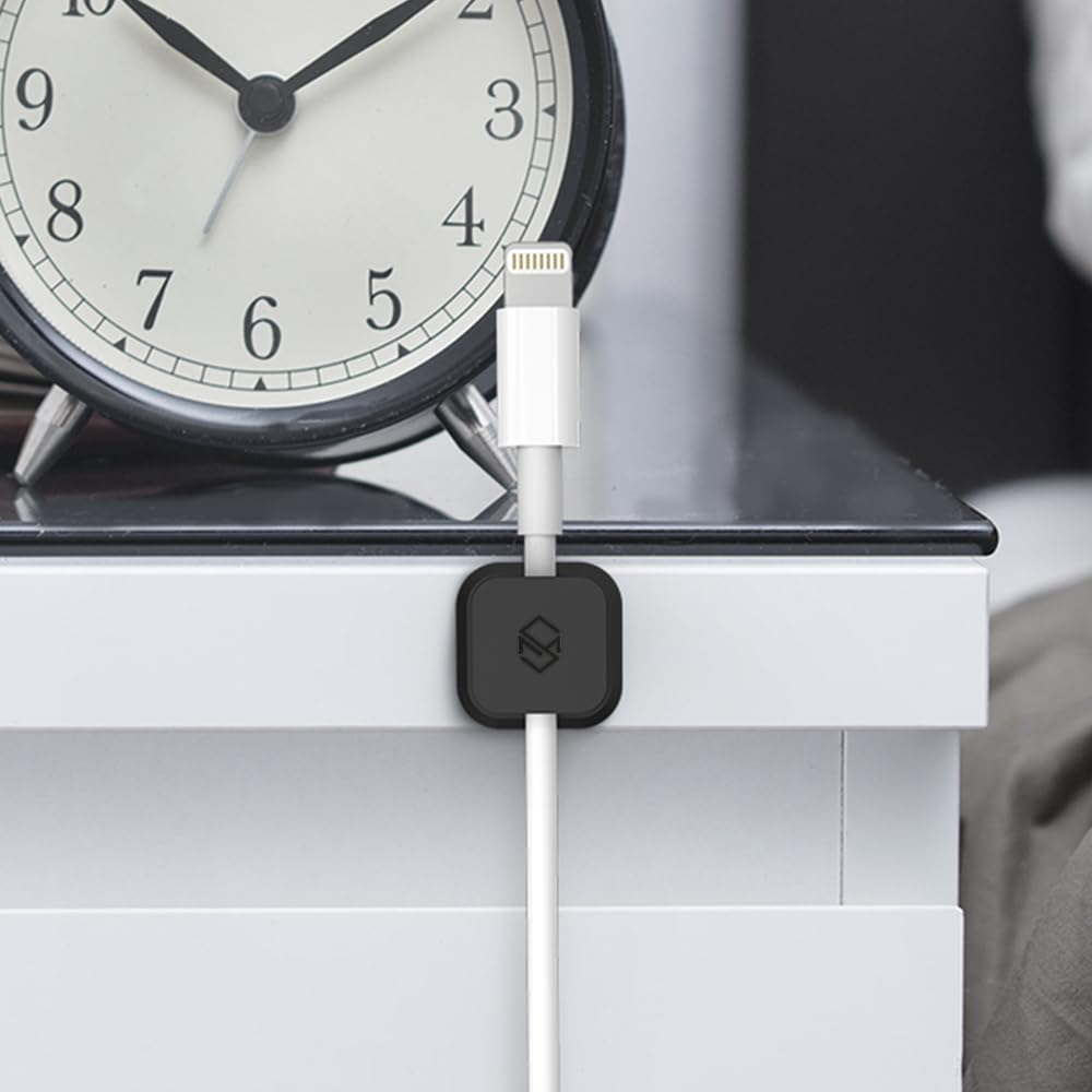 Sinjimoru Magnetic Cable Clips, Multipurpose Cable Management For Car And Office Supplies Self Adhesive Cable Organizer Clip. Ma