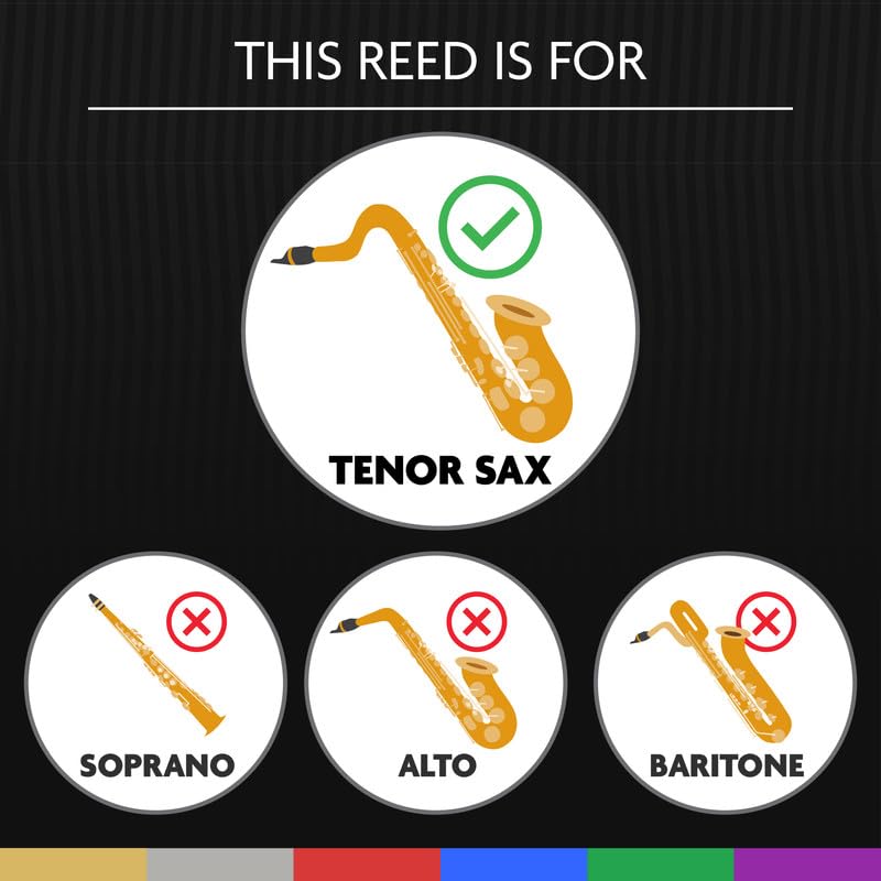 L  Gre Reeds   Tenor Saxophone Reed, American Cut, Strength 3.00 (Tsa3.00)   Premium Synthetic Woodwind Reed