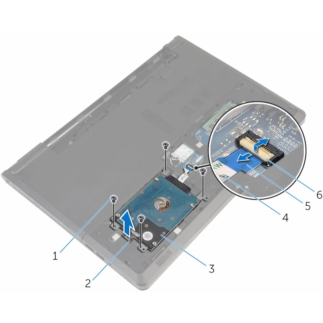 Deal4Go Sata Hard Drive Cable H5G06 0H5G06 Nbx0001Qe00 Hdd Connector Replacement For Dell Inspiron 5552 5555 5558 5559 5566 Vost