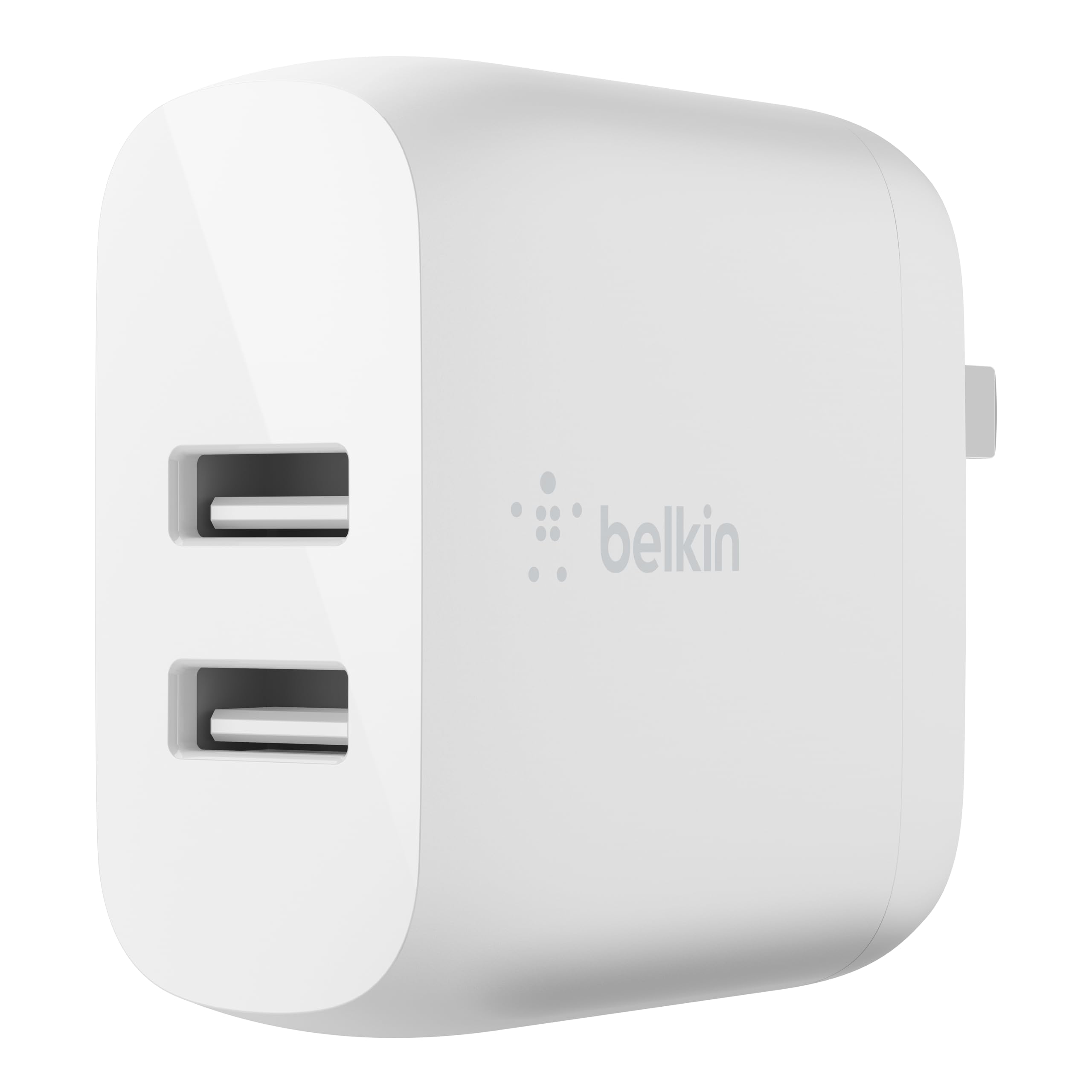 Belkin 24W Dual Port USB Wall Charger   iPhone Fast Charging   Charging Block for Power Bank, iPhone 16, iPhone 15, iPhone 14, iPhone13, iPad Pro, Samsung & More, (Cable Not Included)