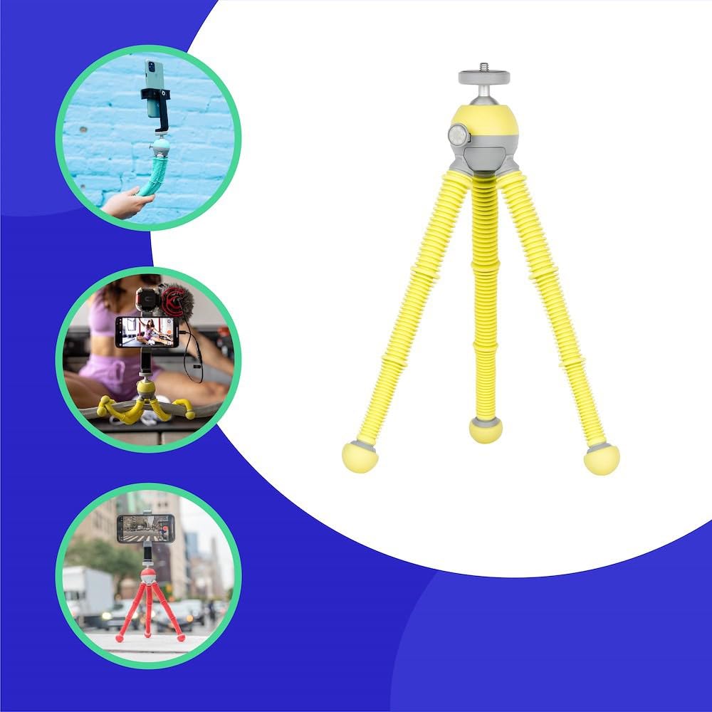 Joby Podzilla Medium Kit, Flexible Tripod With Griptight 360 Phone Mount, Phone Tripod From The Creators Of Gorillapod, Compatib