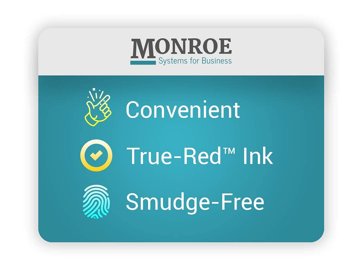 (12) Top Of The Line Genuine Monroe P65M Universal Black/Red Printing Calculator Ribbon Spools With The Darkest Ink In The Industry