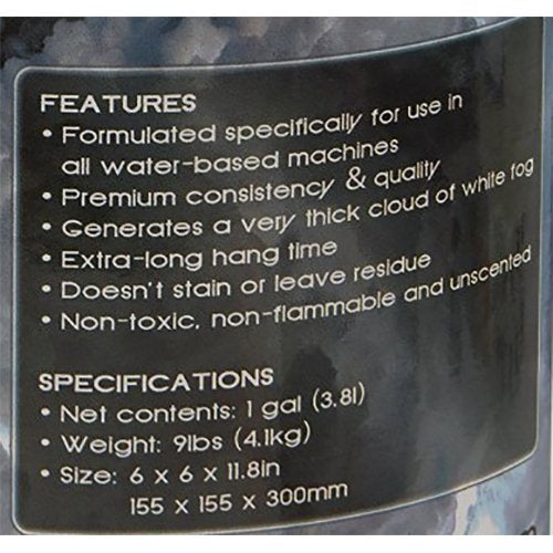 Chauvet Dj High Density Fog Machine Fluid   One Gallon | Fog Machines (Packaging May Vary)