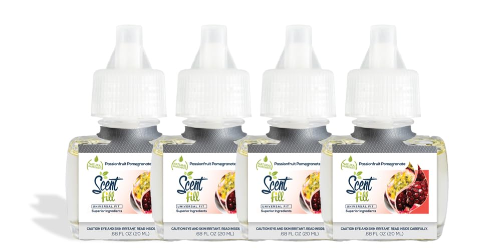 Scent Fill Passionfruit Pomegranate Plug In Air Freshener, 4 Scented Oil Refills