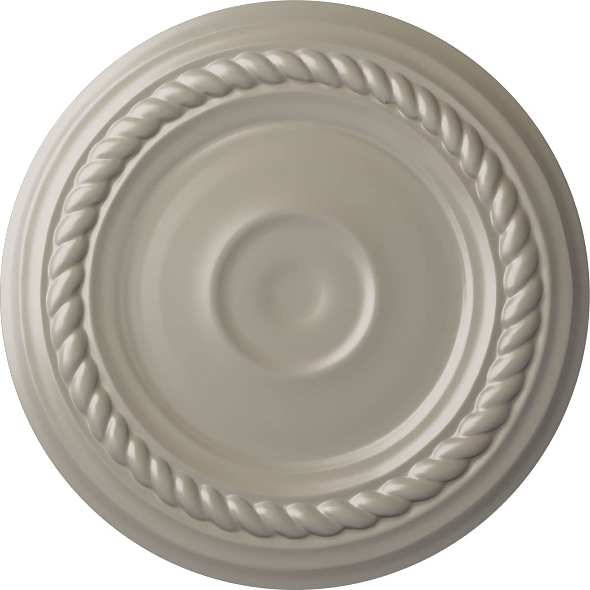 Ekena Millwork CM07ALPWS 7 7/8OD x 3/4P Small Alexandria Ceiling Medallion Fits Canopies Up to 4 5/8, Pearl White