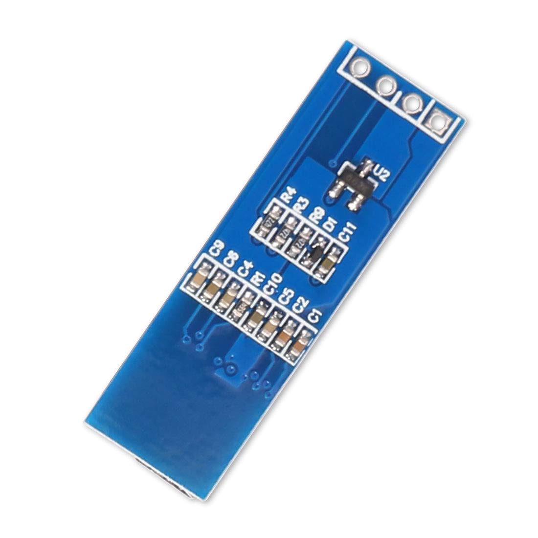 Dorhea 2Pcs 0.91 Oled I2C Display Module Iic 0.91 Inch I2C Ssd1306 Led Dc Display Module Blue I2C Lcd 128X32 Screen Driver Compa