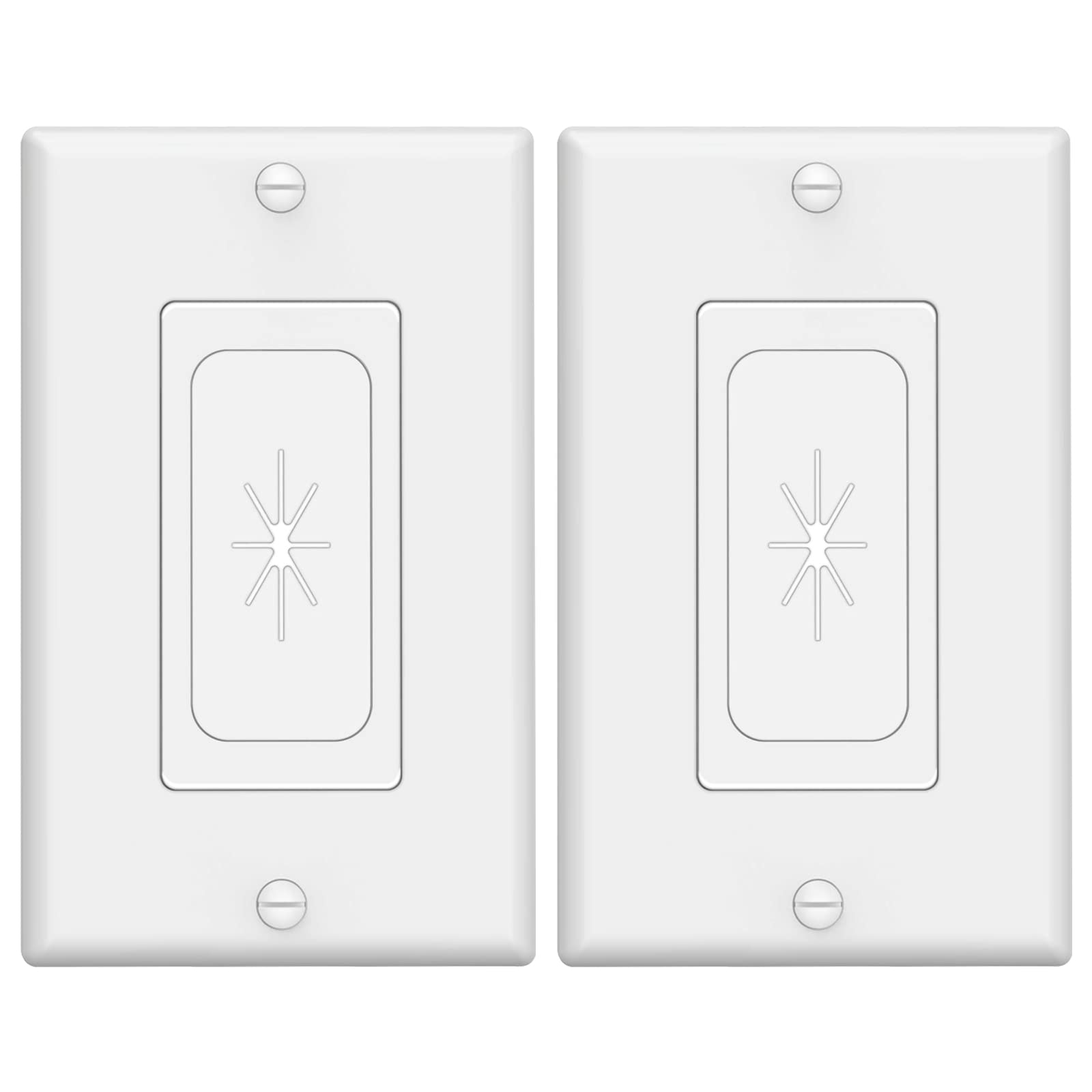 Vcelink Wall Plate Cable Pass Through, Single Gang Decorator Wall Plate Cover, Flexible Rubber Wall Grommets Insert For Low Volt