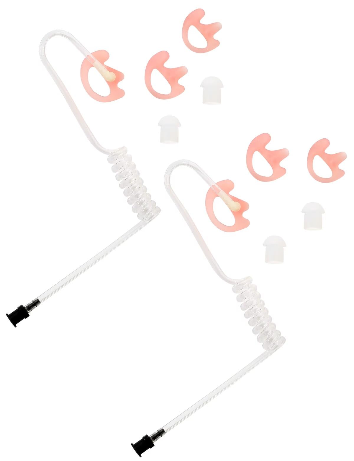 Commountain Clear Acoustic Tube For Two Way Radio Earpieces And Headset; Skin Friendly&Uv Resistant Tpu Coil Tube; Compatible With Motorola Earpieces, Commountain Earpiece And More; Fit For Right Ear