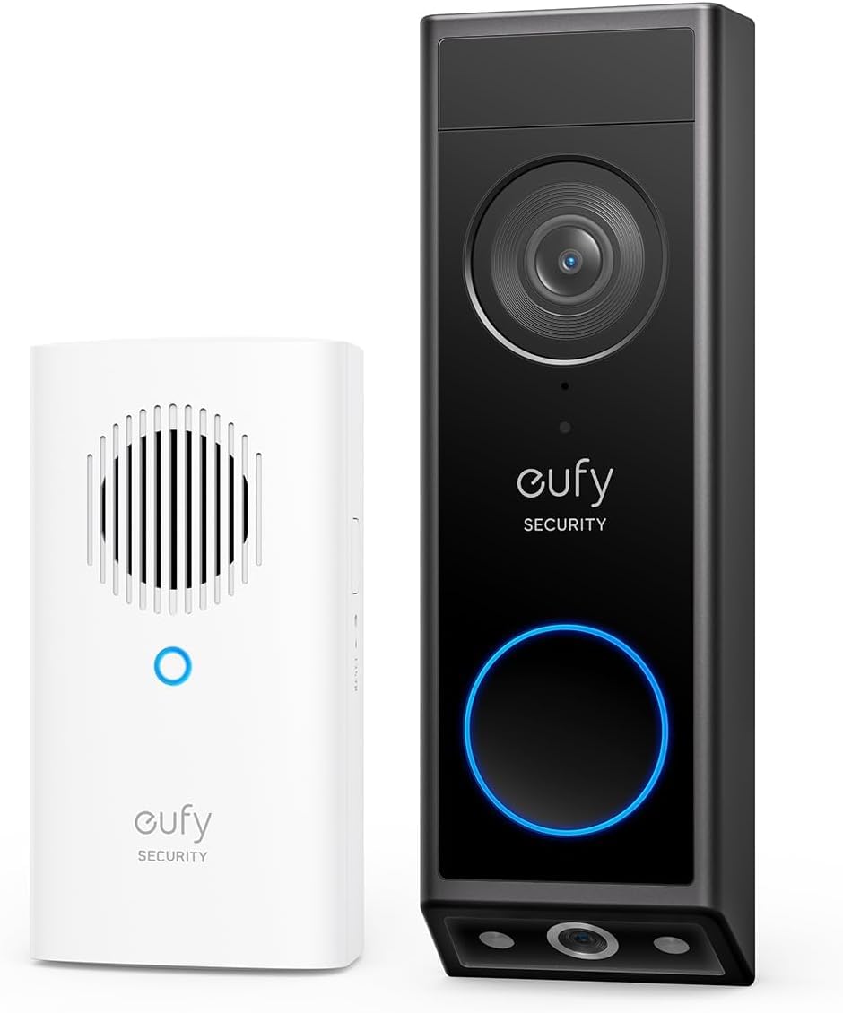 eufy Security Video Doorbell E340 (Battery Powered) with Chime, Dual Cameras with Delivery Guard, 2K Full HD and Color Night Vis