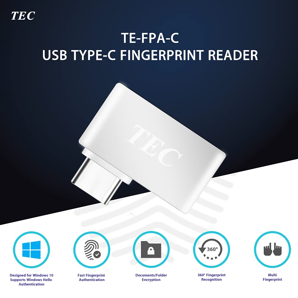 Tec Type C Fingerprint Reader For Windows 10 Hello, Tec Te Fpa C Bio M ...